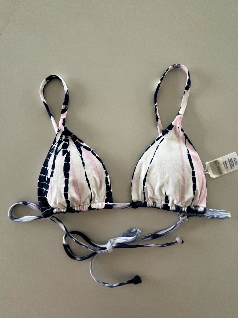 L*Space Adjustable Triangle Bikini Top Liberty Tie Dye Size XS